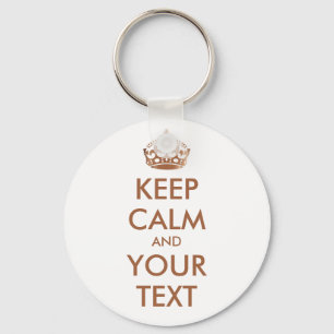 Llavero MANTENER CALMA Y TU TEXTO - texto personalizado