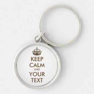 Llavero MANTENER CALMA Y TU TEXTO - texto personalizado