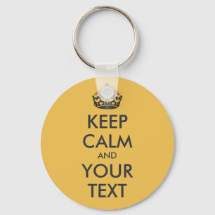 Llavero MANTENER CALMA Y TU TEXTO - texto personalizado
