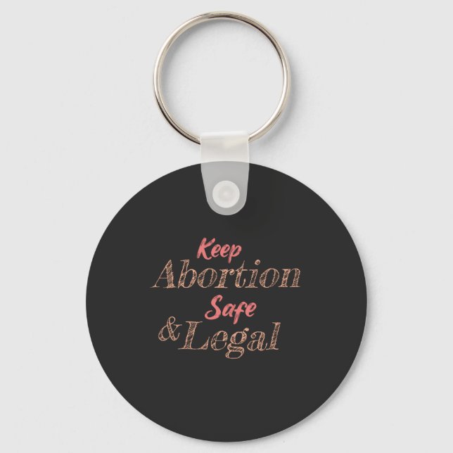 Llavero mantener el aborto seguro y legal (Anverso)