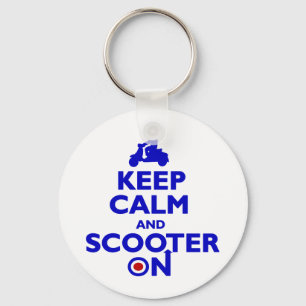 Llavero Mantener la cadena de claves Calm Scooter On (Azul