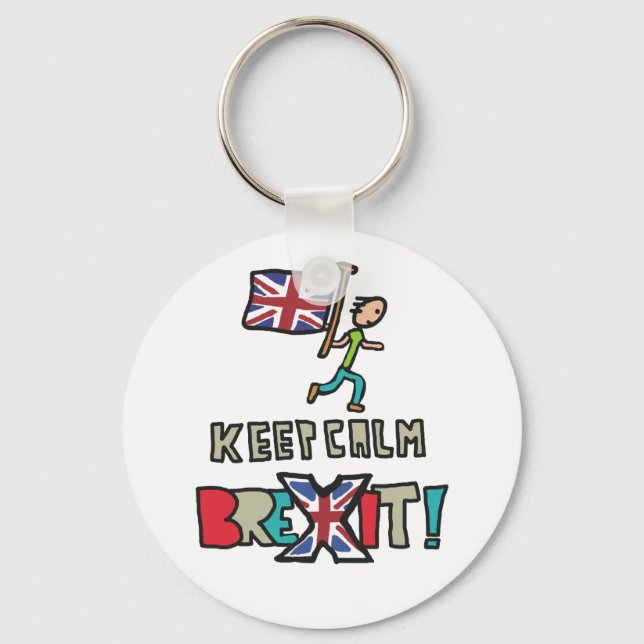 Llavero Mantener la calma Brexit (Anverso)