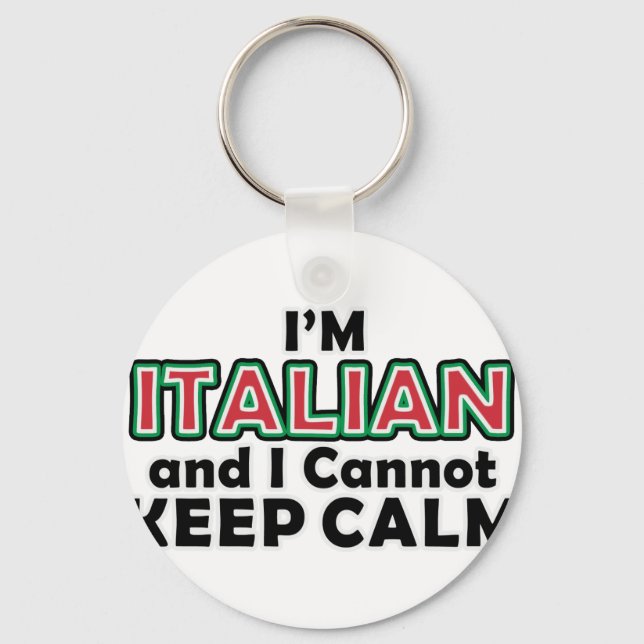 Llavero Mantener la calma de los italianos (Anverso)