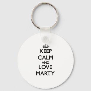 Llavero Mantener la calma y amar a Marty