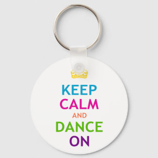 Llavero Mantener la calma y bailar