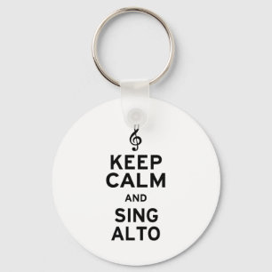 Llavero Mantener la calma y cantar alto