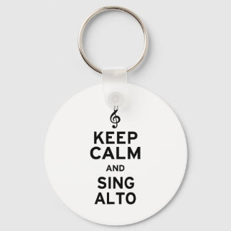Llavero Mantener la calma y cantar alto