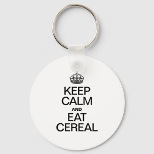 LLAVERO MANTENER LA CALMA Y COMER CEREAL