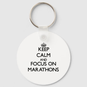 Llavero Mantener la calma y concentrarse en las maratones