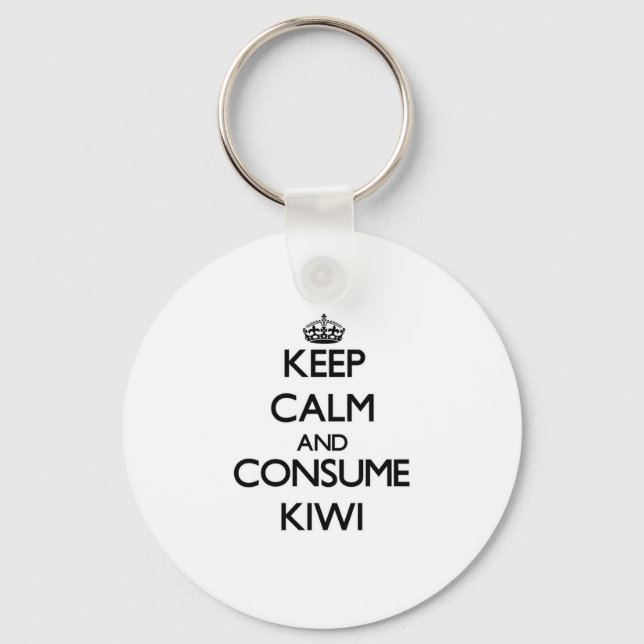 Llavero Mantener la calma y consumir Kiwi (Anverso)