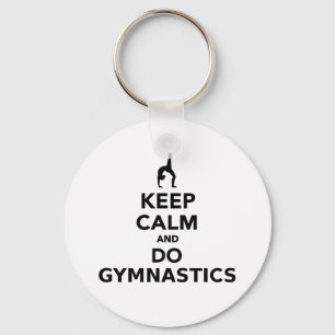 Llavero Mantener la calma y hacer gimnasia