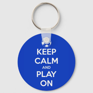Llavero Mantener la calma y jugar con el azul