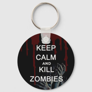 Llavero Mantener la calma y matar zombis