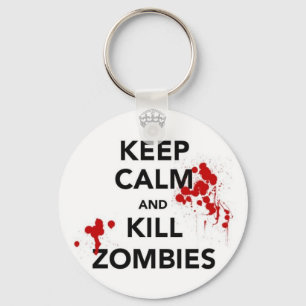 Llavero Mantener la calma y matar zombis