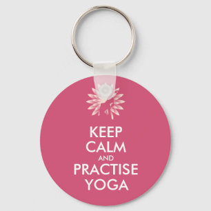 Llavero Mantener la calma y practicar yoga