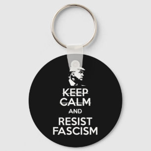 Llavero Mantener La Calma Y Resistir El Fascismo Anti Tee