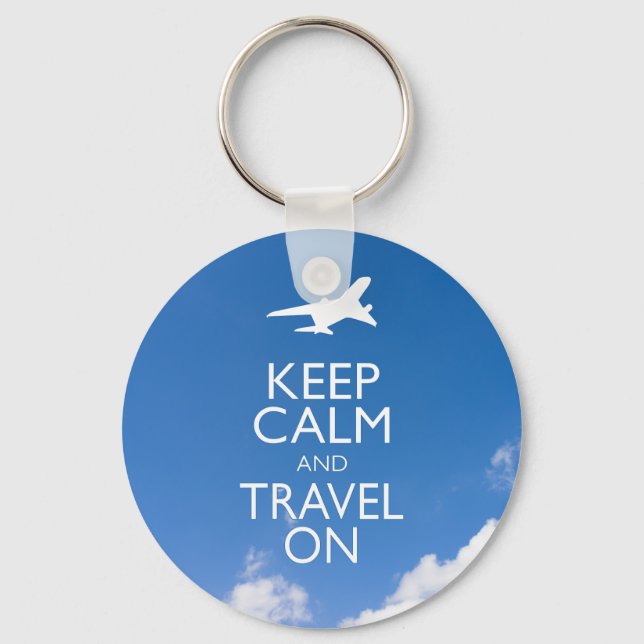 LLAVERO MANTENER LA CALMA Y VIAJAR (Anverso)