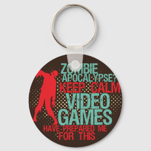 Llavero Mantener la calma Zombie Apocalypse Funny Gamers K