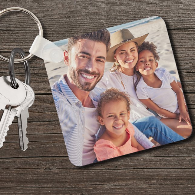 Llavero Mantener la foto de tu familia (Keepsake Your Family Photo keychain)