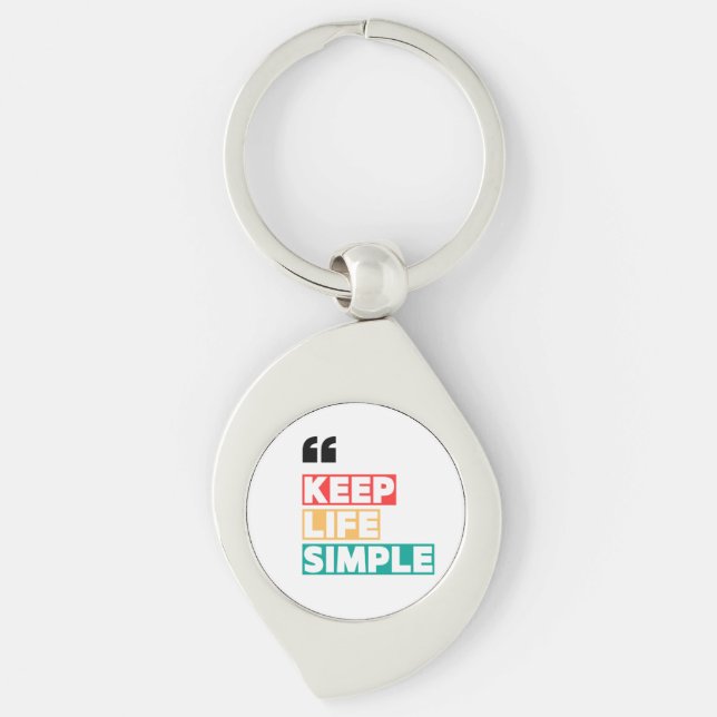 Llavero Mantener la vida simple, alejarse del drama (Anverso)