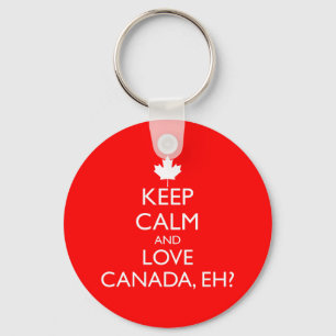 LLAVERO MANTENGA CALMA Y AME A CANADÁ, ¿EH?