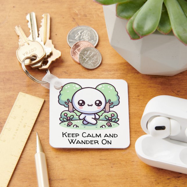 Llavero Mantenga la calma y manténgase en marcha (Escritorio )