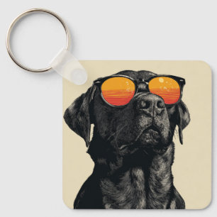 Llavero Manténgalo fresco, cadena de claves de perro retro
