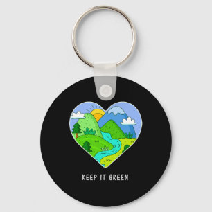 Llavero Manténgalo Verde Salve la idea de regalo del Día d