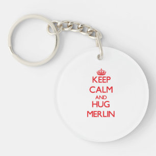 Llavero Mantengan la calma y abrazen a Merlin