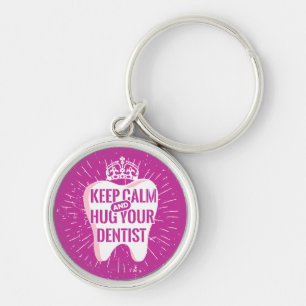 Llavero Mantengan La Calma Y Abrazen A Su Dentista
