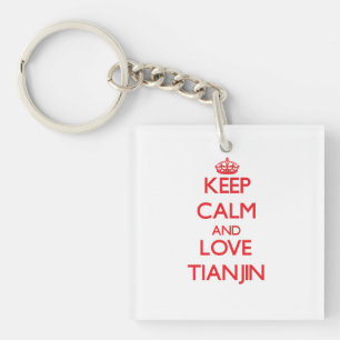 Llavero Mantengan la calma y amen a Tianjin