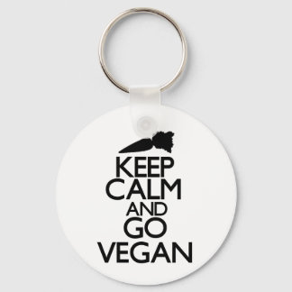 Llavero Mantengan la calma y se vuelvan veganos
