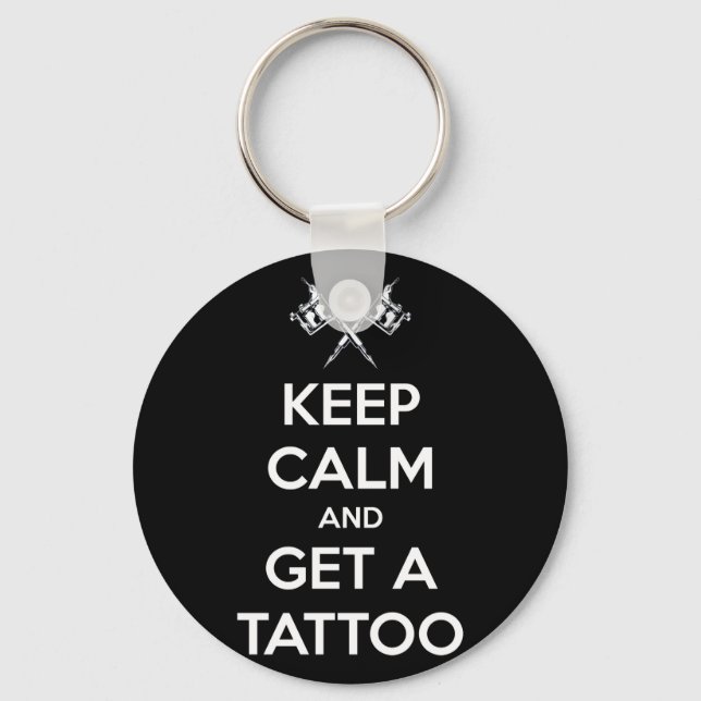 Llavero Mantengan la calma y tatuarse (Anverso)