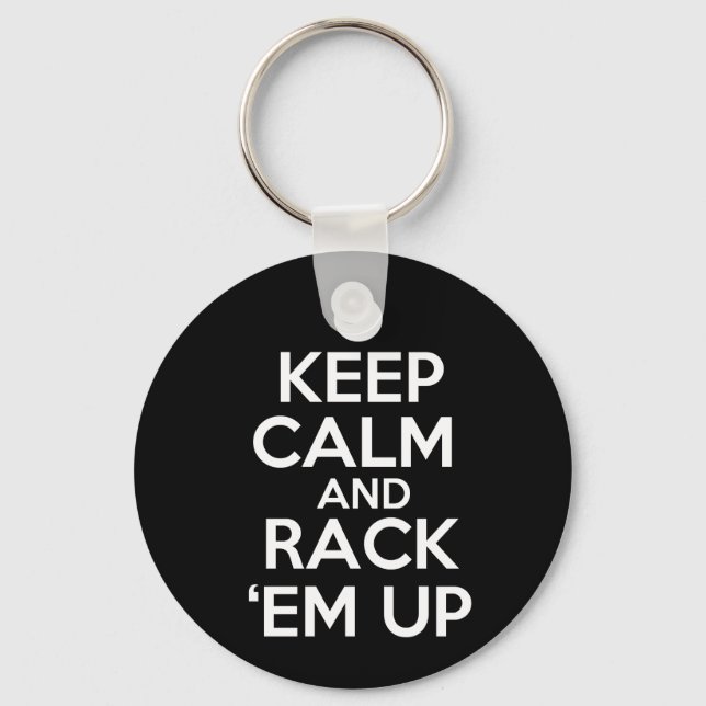 Llavero ¡Mantenlos tranquilos y en rack! (Anverso)