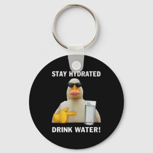 Llavero Mantente Hidrata Bebe Agua Chistoso Meme Pato 