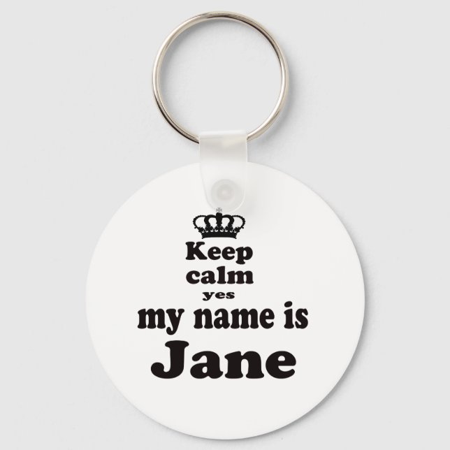 Llavero Mantente Tranquilo Sí Mi Nombre Es Jane (Anverso)