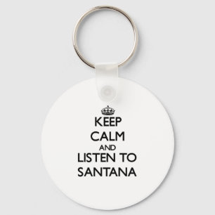 Llavero Mantente tranquilo y escucha Santana