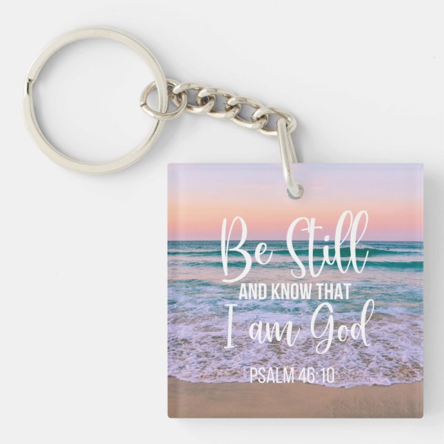 Llavero Mantente y sé que soy Dios (Frente)