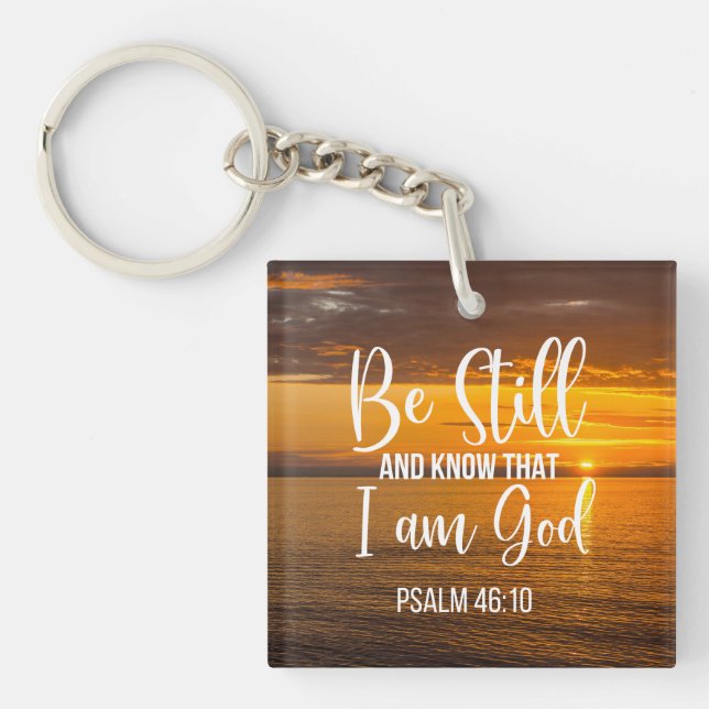 Llavero Mantente y sé que soy Dios (Frente)