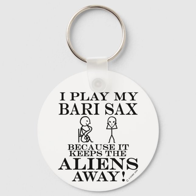 Llavero Mantiene a los extranjeros alejados de Bari Sax (Anverso)