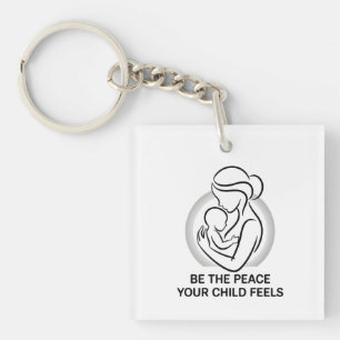 Llavero Mantra minimalista para madre y bebé tranquilos