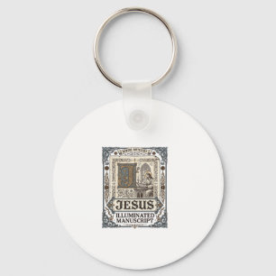 Llavero Manuscrito de Jesús Fe Católica Vintage