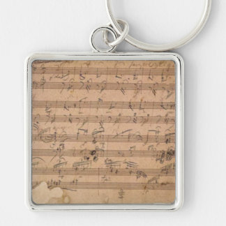 Llavero Manuscrito de la música de la sonata de Beethoven