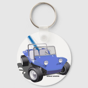 Llavero Manx Blue con Surfboard