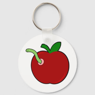 Llavero Manzana con gusano