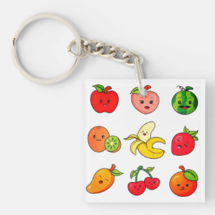 Llavero Manzana, Melocotón, Sandía