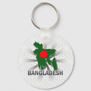 Llavero Mapa 2,0 de la bandera de Bangladesh