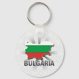 Llavero Mapa 2,0 de la bandera de Bulgaria