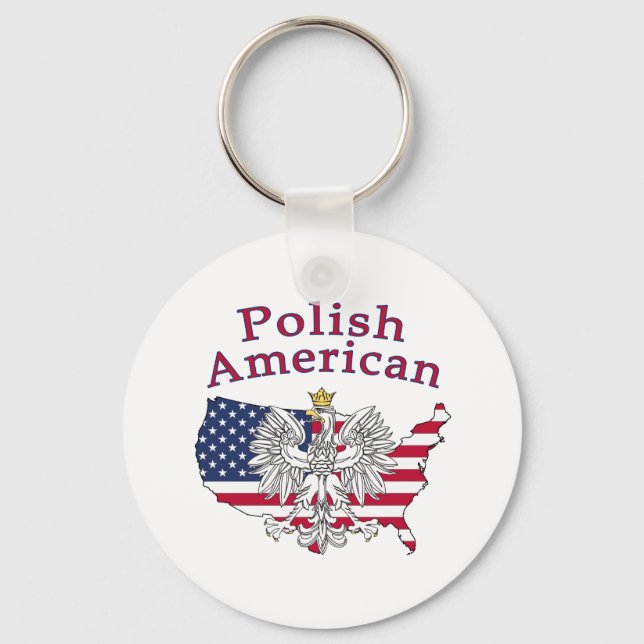 Llavero Mapa americano de Polonia (Anverso)
