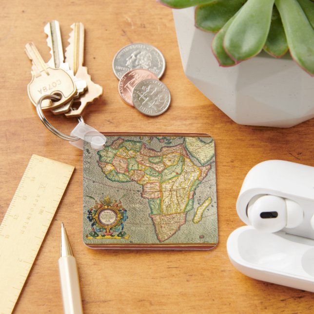 Llavero Mapa antiguo del mundo de Gerardus Mercator de Áfr (Escritorio )